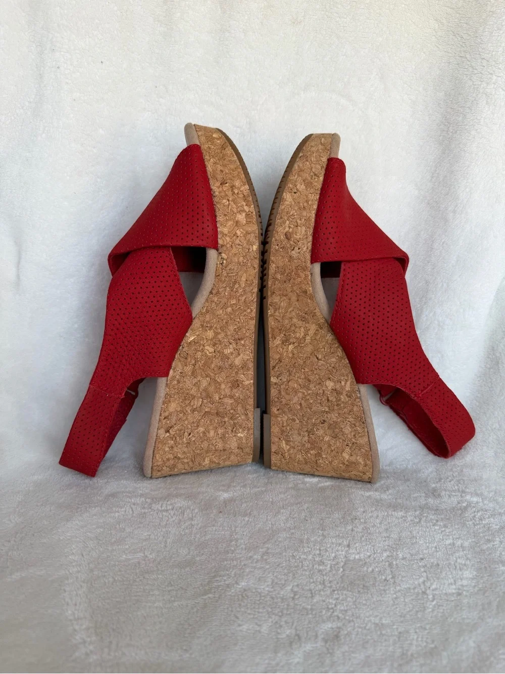 Clarks Collection Maritsa Lara Red Wedge Sandals US 8 NWOB MSRP $129